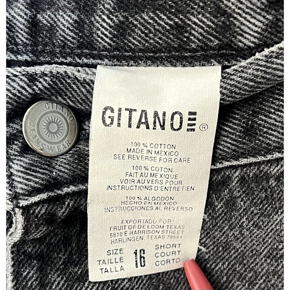 Gitano High Waist Mom Jeans Womens Size 16 Short Relaxed‎ Fit Faded Black Denim - Picture 3 of 14